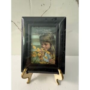 Vintage Special Moments Black Beveled Tabletop Picture Frame 3.5x5